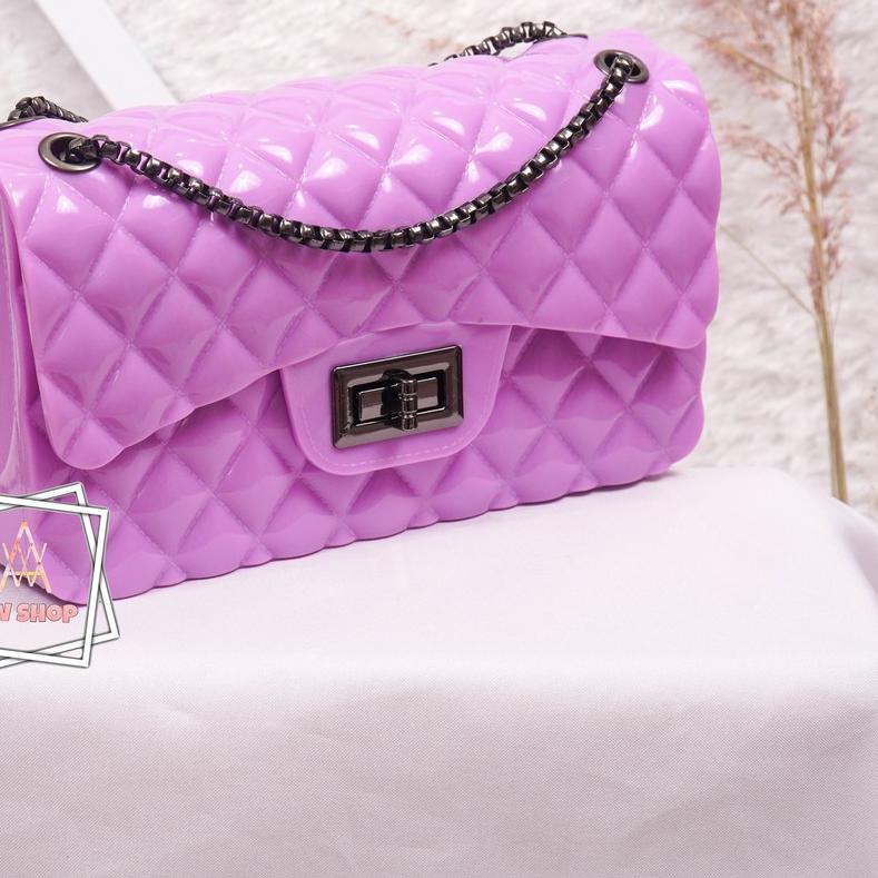 ♪ () TAS WANITA JELLY GLOSSY SIZE 22 CM ۝
