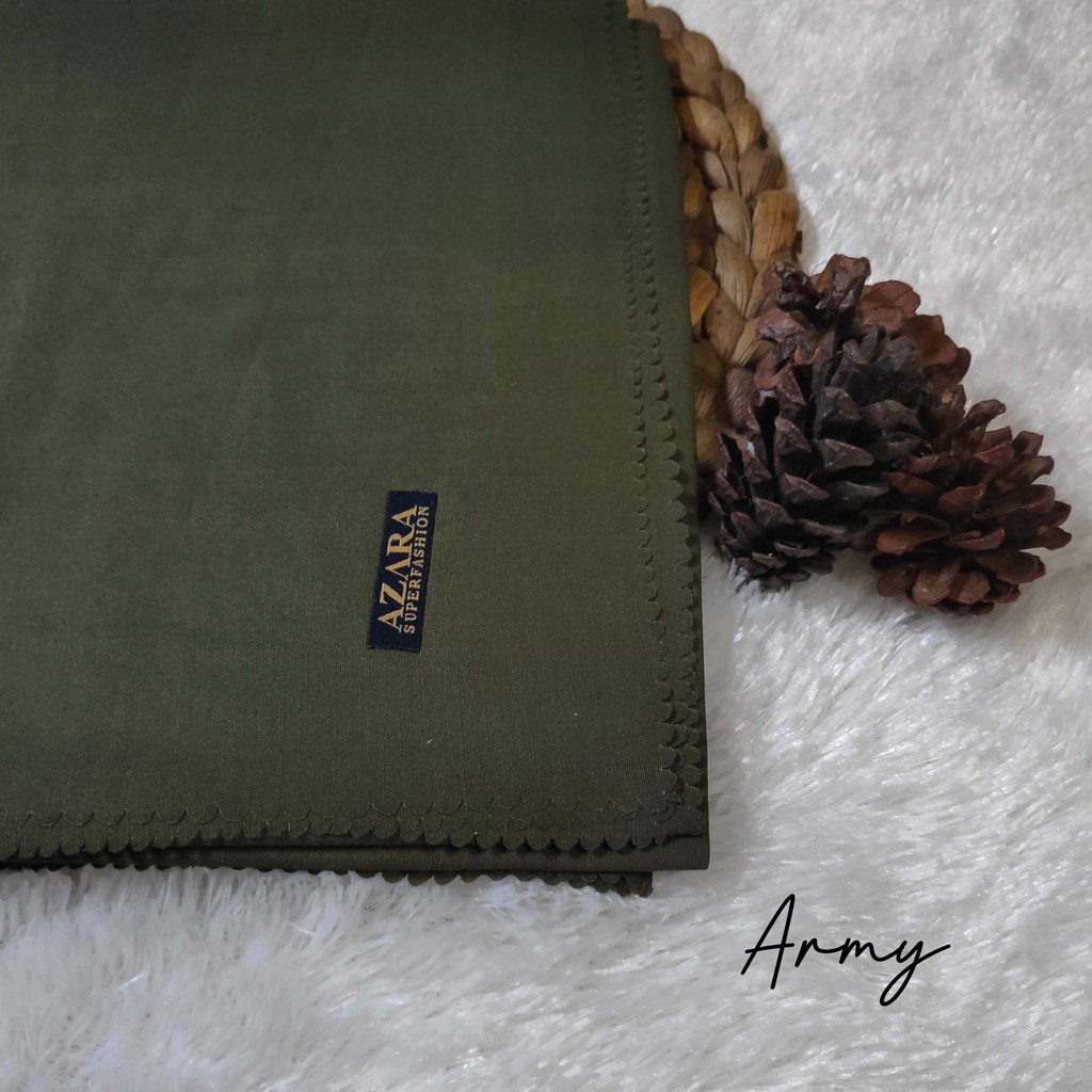 HIJAB AZARA VOAL LASERCUT, VOAL AZARA, JILBAB SEGI EMPAT AZARA VOAL LC, AZARA VOAL JAPAN LC-Army