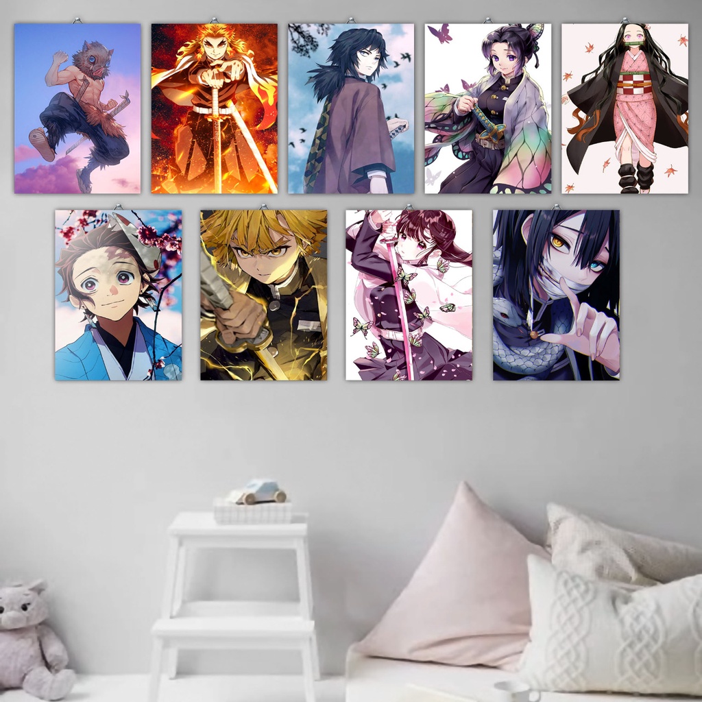 Pajangan Kayu Foto Anime Kimetsu No Yaiba - Dekorasi Hiasan Dinding