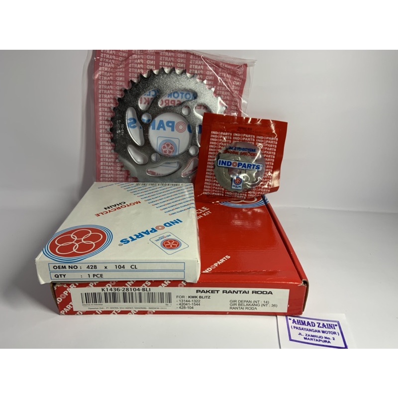 gir paket/set 28104 kawasaki blitz indoparts