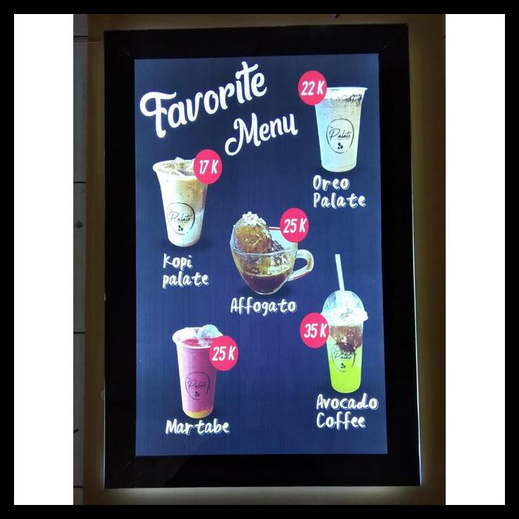 

Akrilik Led Menu / Akrilik Display Menu Led (A4)