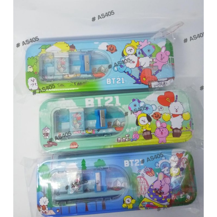 

Kotak Pensil / Tempat Pensil / Pencil Case Set Tanggungg BT21 BTS ARMY
