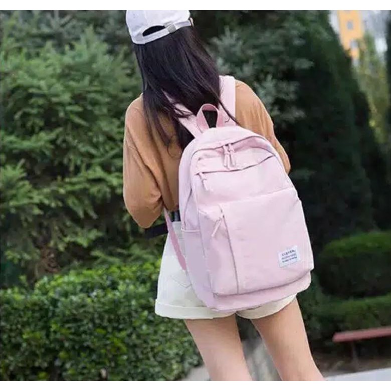 RR LADY - Tas Sekolah Anak SD SMP SMA Ransel Backpack Fashion Stylish Korea-LADY Pink