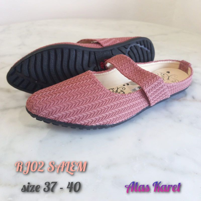 SEPATU FLAT SLOP RAJUT TRENDING | ALAS KARET TERLARIS