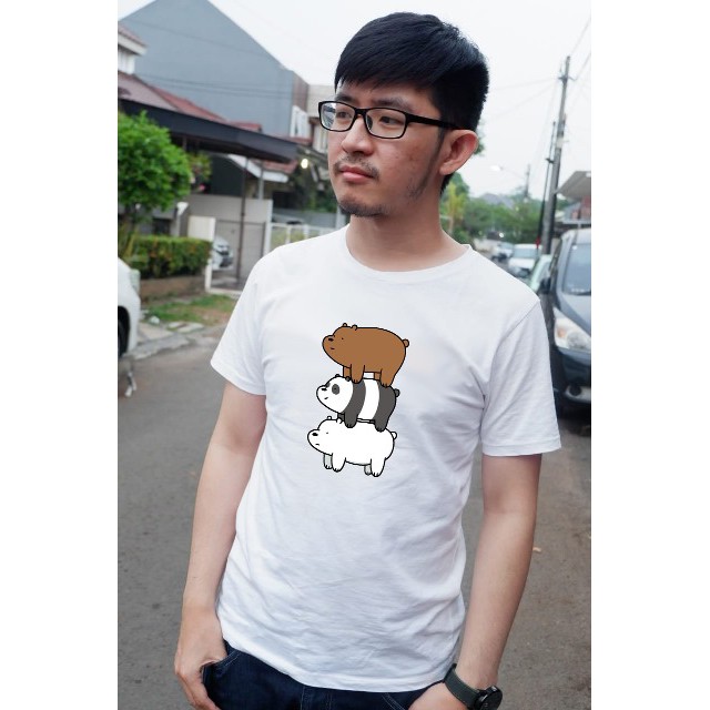 BAJU KAOS WE BARE BEARS BERDIRI