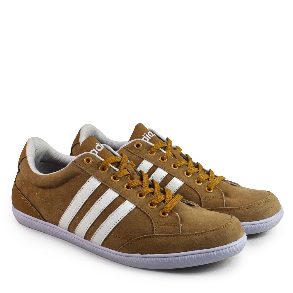 BIG SALE - Sepatu Pria Sneakers Premium Adidas Caflaire TAN Kasual Kets Sekolah Kuliah Santai Cowok