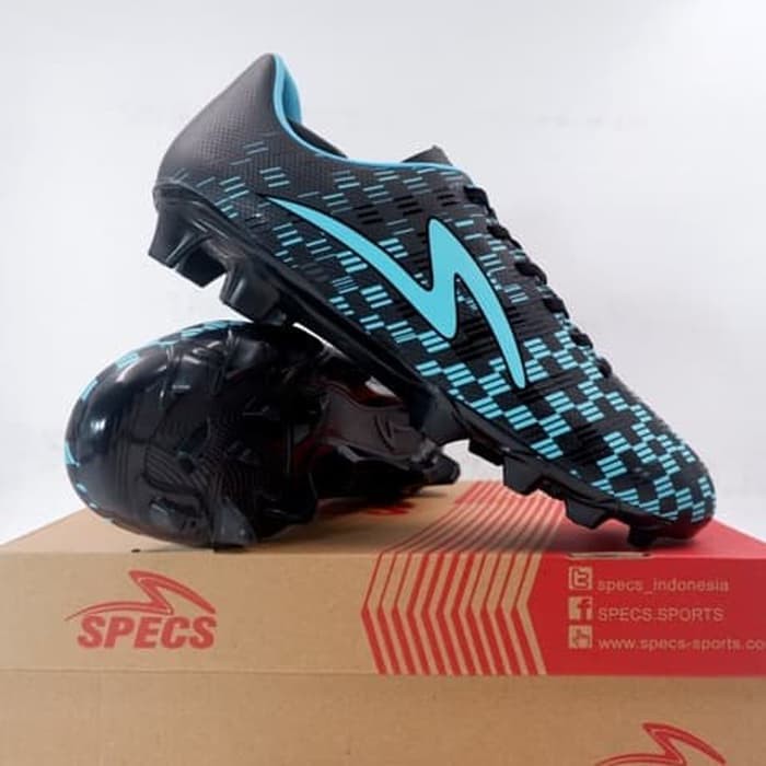 Sepatu Bola Specs Equator FG Black Scuba Blue 101073 Original BNIB