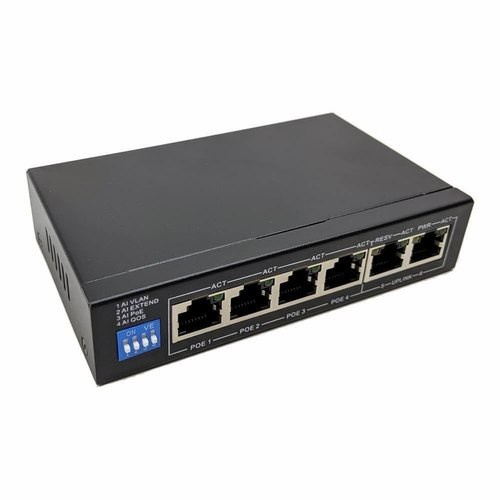 Switch D-Link DGS F1006P-E 4PoE+2Uplink Gigabit 60W-DLINK DGS F1006P-E