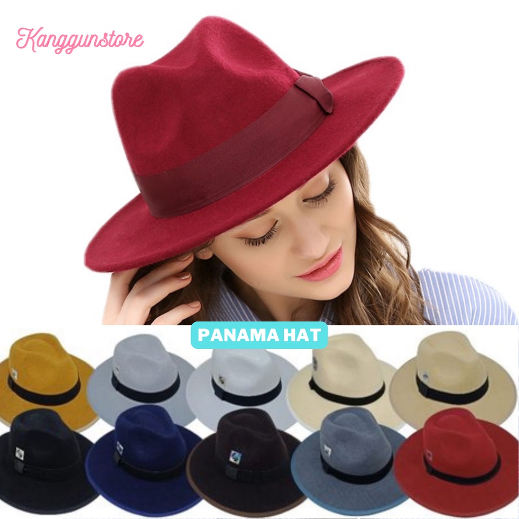 Topi PANAMA Daun Lebar | Topi Pantai | PRIA WANITA | Keren high Quality