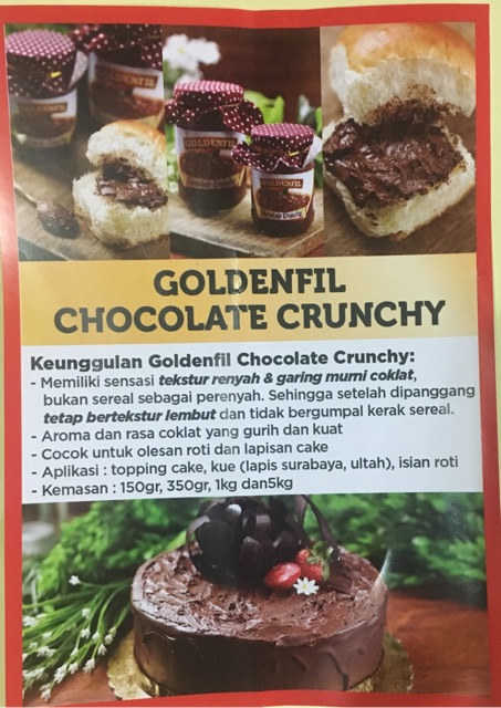 Murah PAKET 2 PCS GOLDENFIL Selai Coklat Crunchy Chocolate CHOCO CRUNCH Kemasan 1 Kg