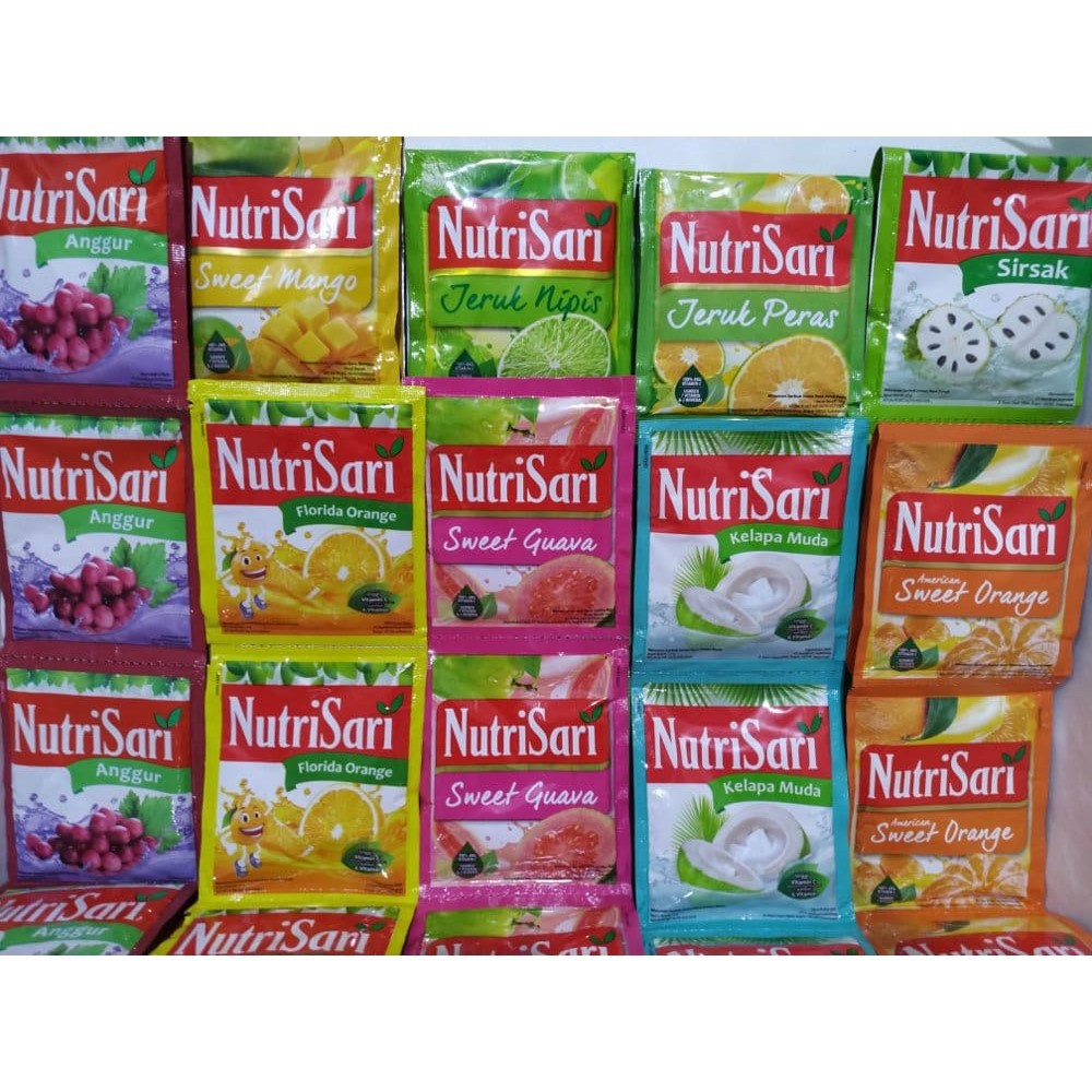 

Nutrisari sachet 1renceng = 10sachet