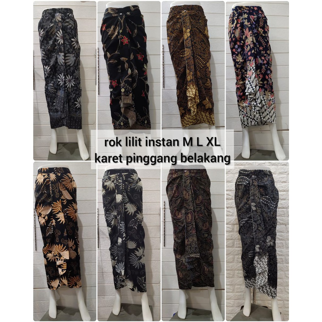 ROK LILIT INSTAN BATIK PREMIUM SIAP PAKAI UKURAN M L XL