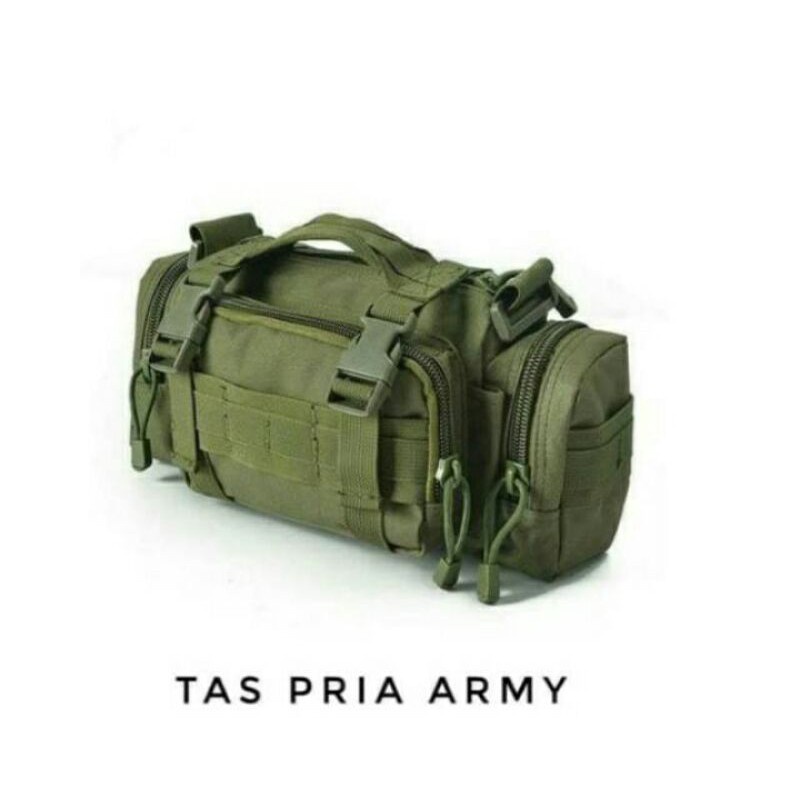 TAS SELEMPANG HIJAU ARMY KOREA / TAS WAESBAG TAS PINGGANG TAS MACING