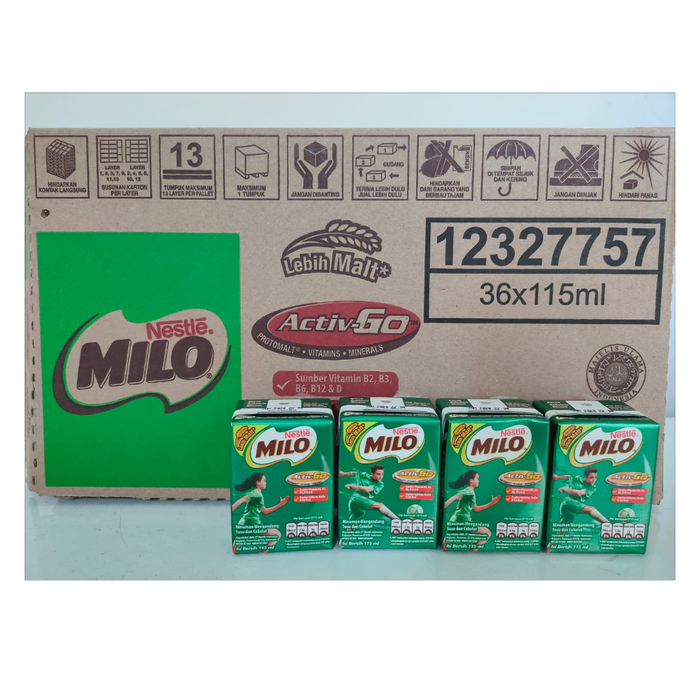 

Milo UHT 115 Ml (1 Dus isi 36 Pcs)