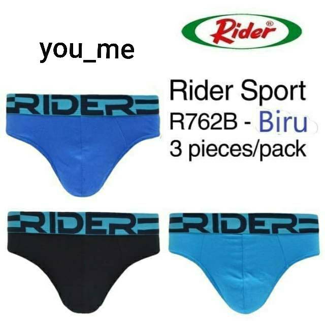 celana dalam pria rider sport biru 762 / harga 3pcs