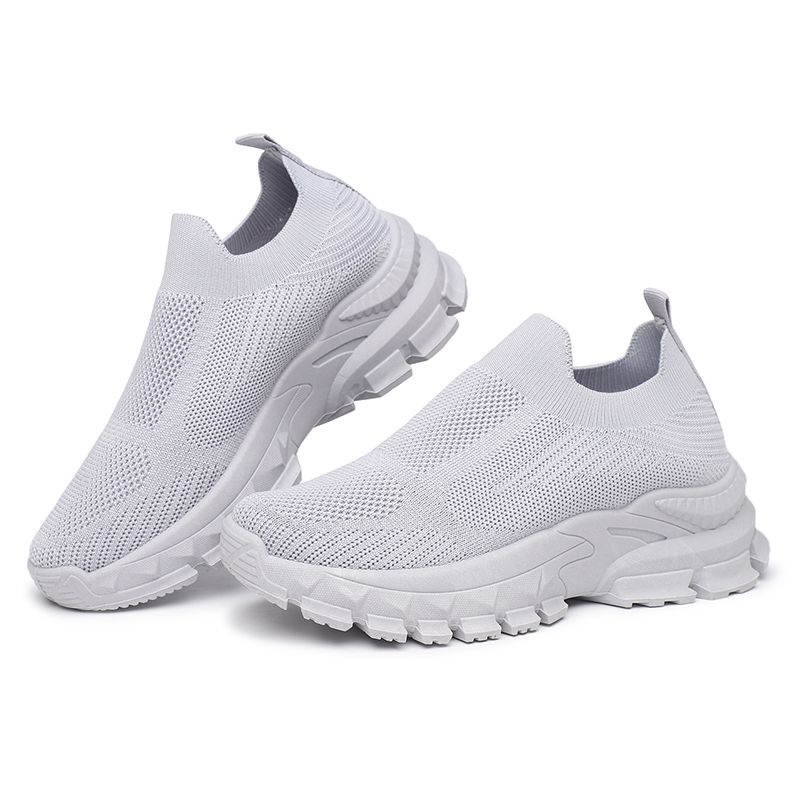 [GROSIR][COD] SEVEN_DAY SEPATU RAJUT SLIP ON WANITA OLAHRAGA TANPA TALI SPORT SHOES ABU FZ-189