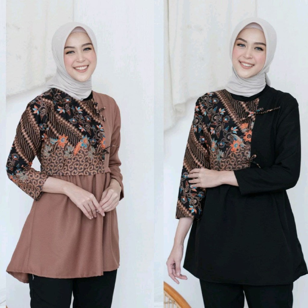 BAJU BATIK WANITA MODERN MONALISA GENES M,L,XL,XXL  asli PEKALONGAN