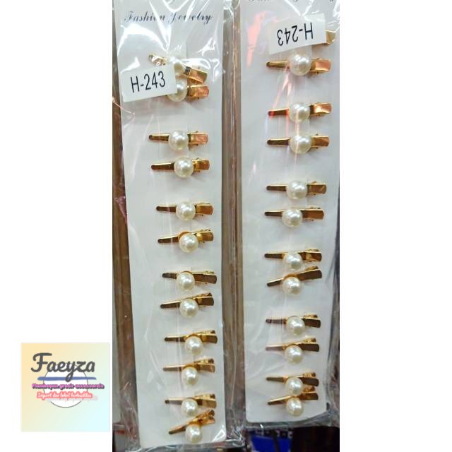 grosir  Jepit bebek mutiara pearl isi 12 pcs.