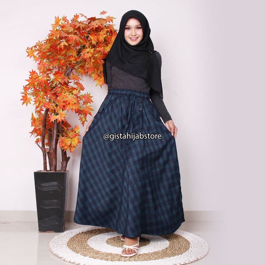 ROK PAYUNG KOTAK JUMBO/MAXI SKIRT/ROK PAYUNG JUMBO Rok Payung Kotak Lebar Panjang Jumbo Polos Motif Garis Klok Lebar Bawahan Wanita Muslim Dewasa Umbrella Terbaru GS Rok JNW Rok AK