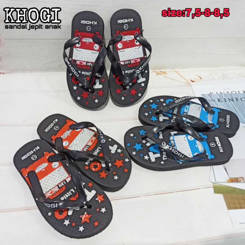 SANDAL JEPIT ANAK KHOGI TANGGUNG SIZE(7,5-8-8,5)