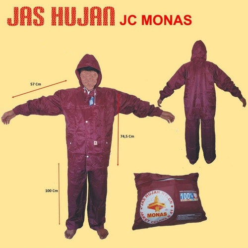 JAS HUJAN STELAN/JAKET CELANA DEWASA POLOS  MONAS N41