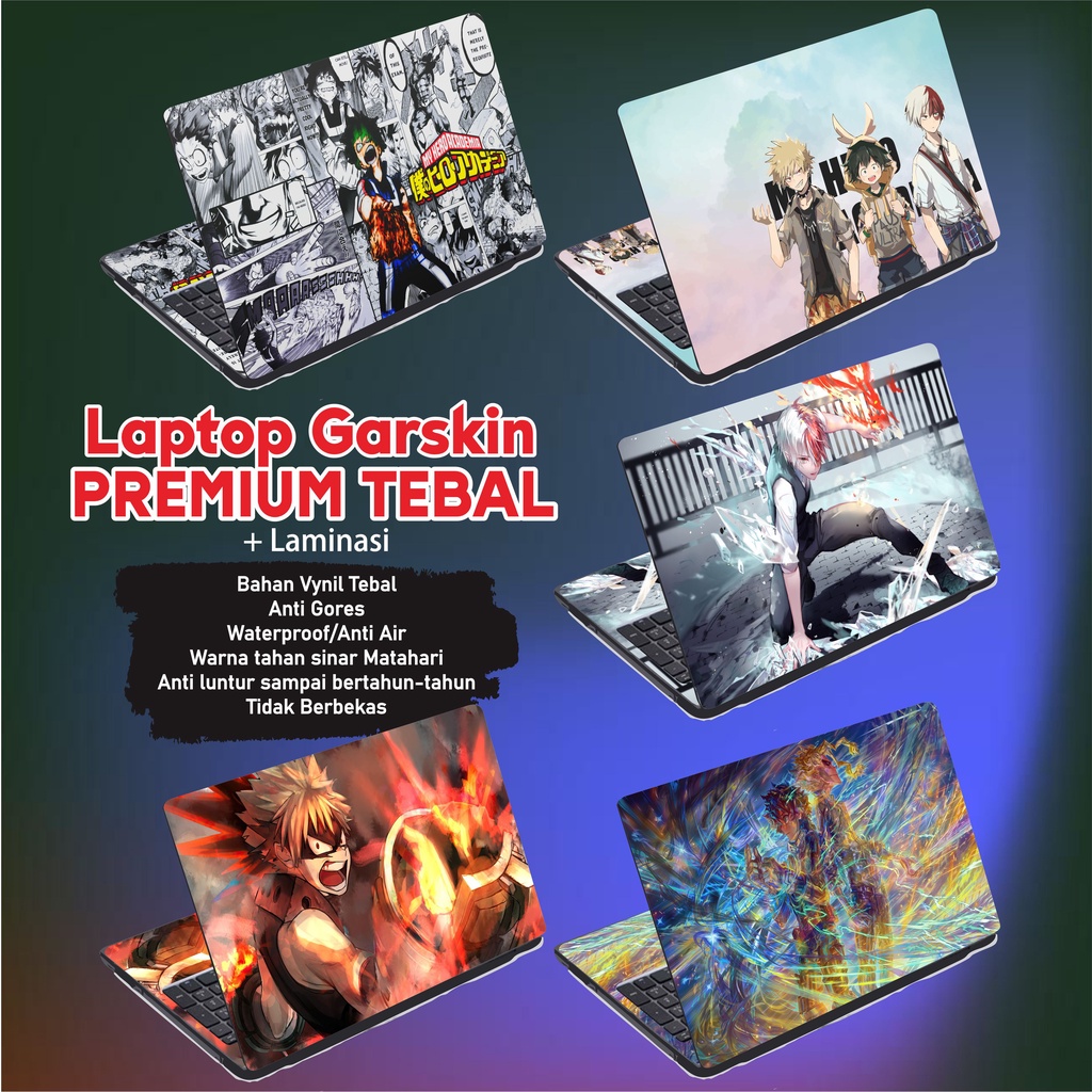 Garskin Laptop Anti Gores Boku No Anime Manga Premium Full set 10 12 13 14 15 inch  Acer Lenovo Asus Macbook Dell