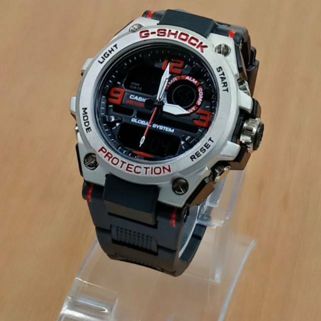 jam tangan casio gshock ferrary black silver kw super