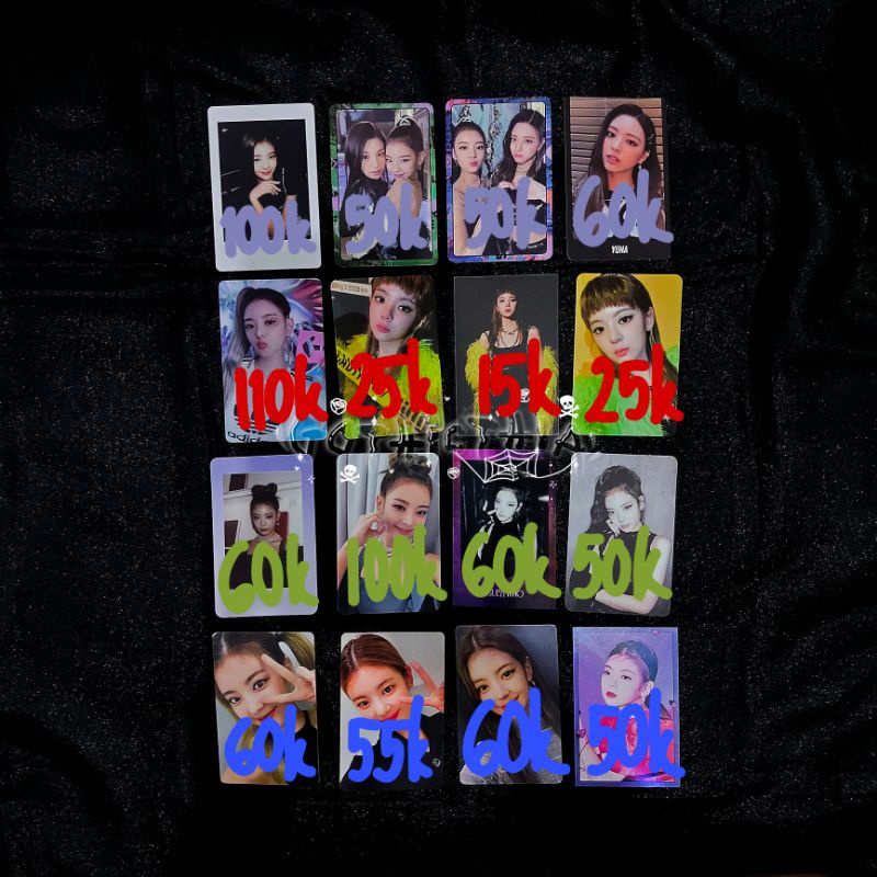 LIA ITZY POLAROIDS + PHOTOCARDS [csi tablet pouch black border unit wannabe itz us mafia in the morn
