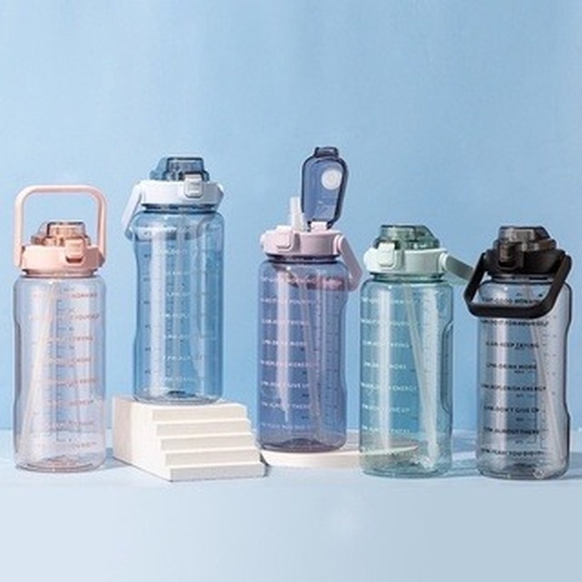 COD！2000ML Botol Air Trendy Kapasitas Besar Botol Sport Olahraga Besar Murah botol minum water bottle