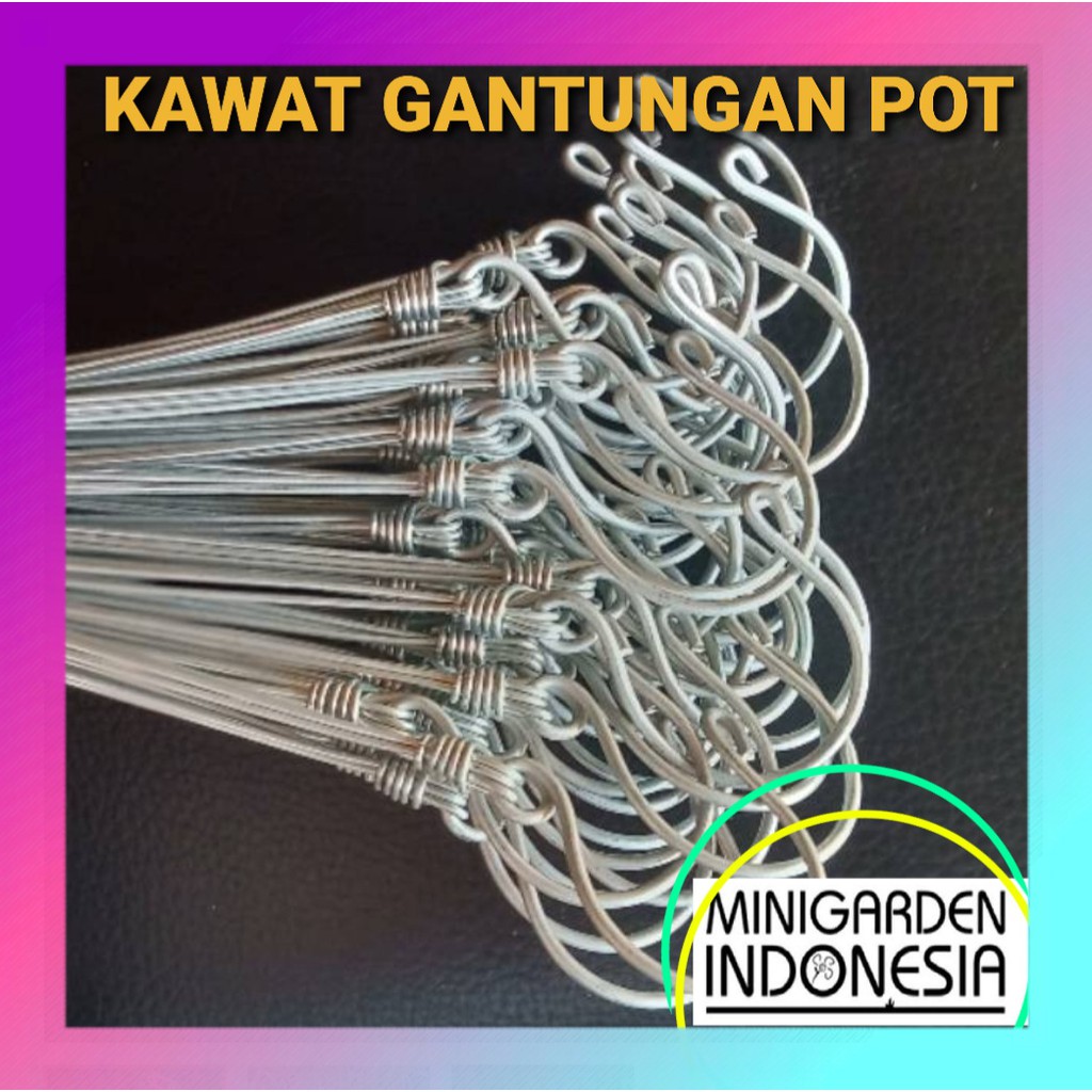 KAWAT GANTUNGAN POT 3 KAKI 40CM 50CM 60CM tali gantung pot bunga tanaman hias anggrek orchid kaki 3