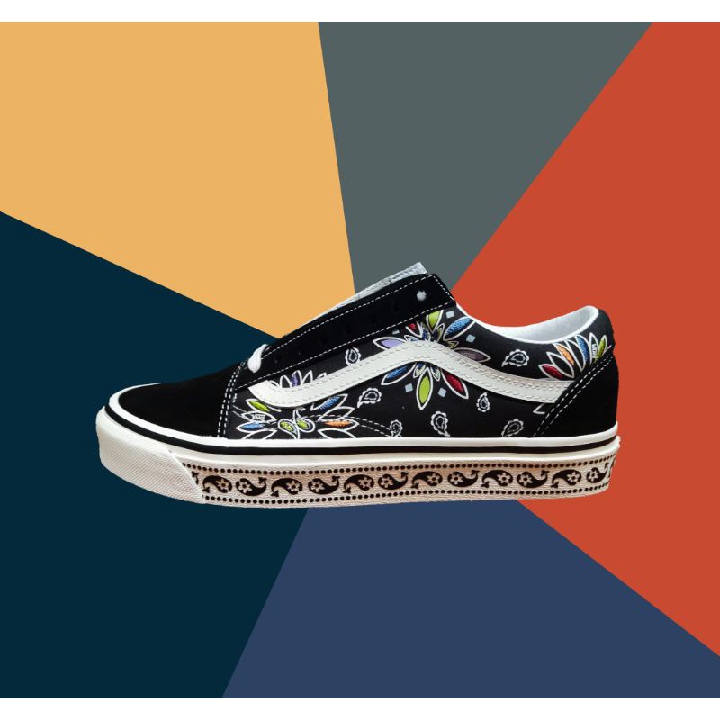 VANS OLD SKOOL 36 DX ANAHEIM FACTORY PAISLEY BLACK - RESMI PT NAVYA