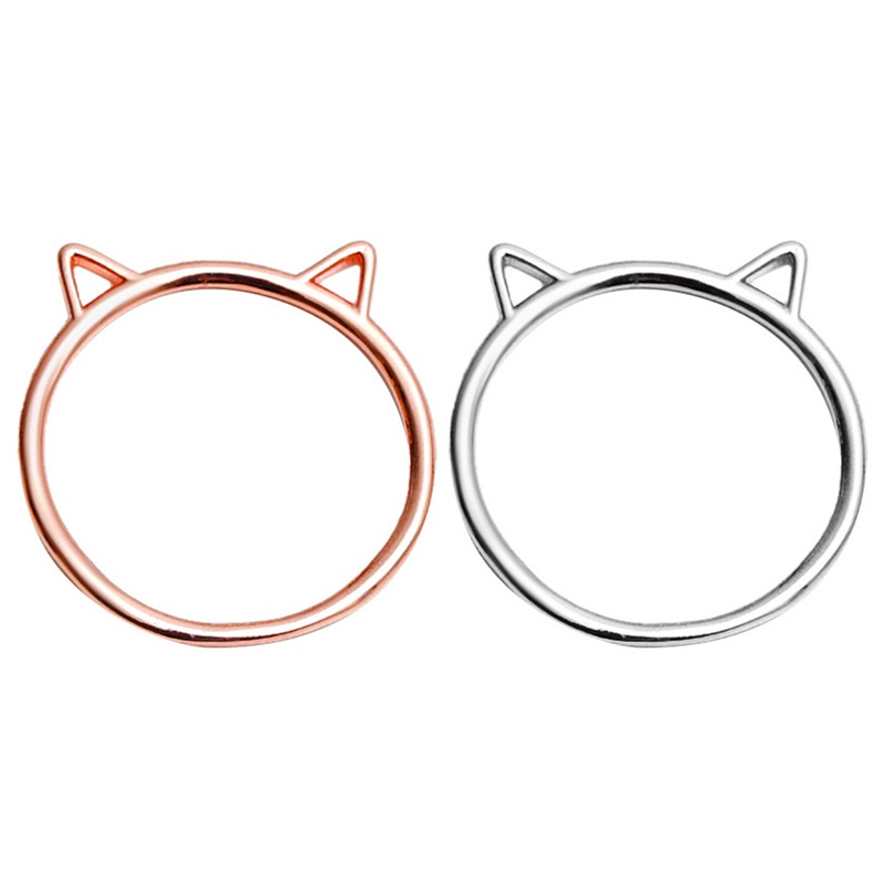 Cat Ring Ear Paw 925 Sterling Silver Ring Open Adjustable Korean Cuff Finger Thumb Band Love Rings For Women