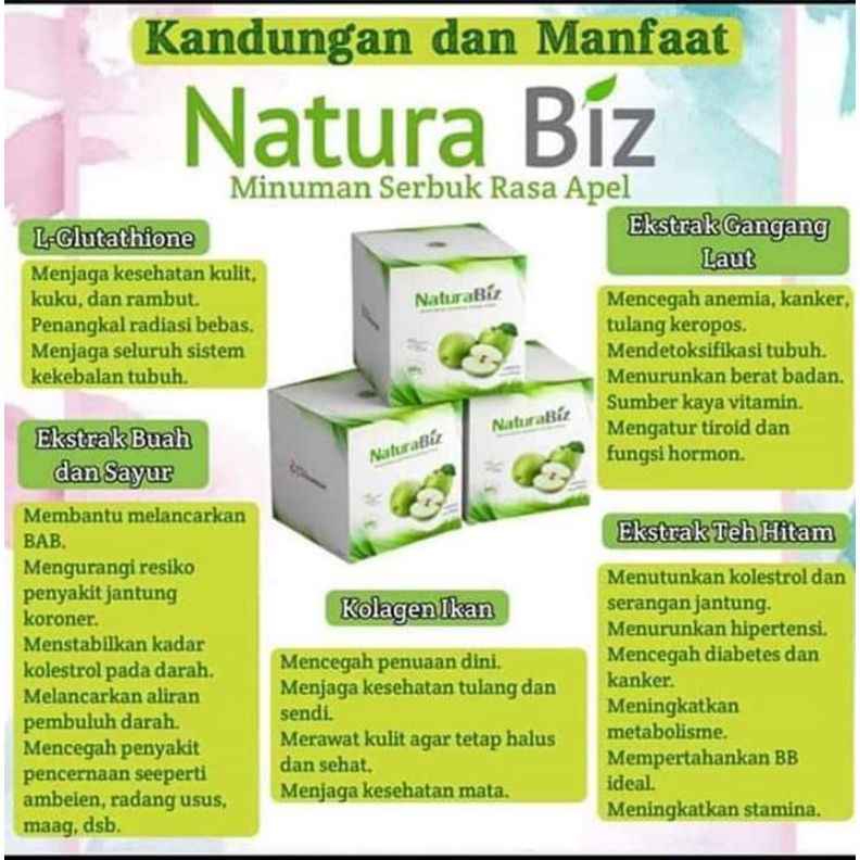 

Naturabiz serbuk minuman rasa Apel