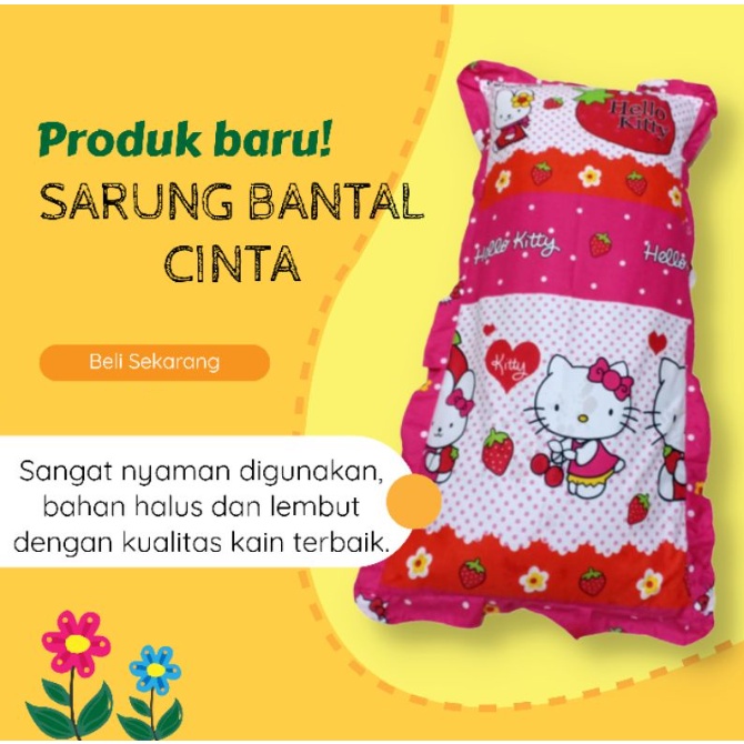 Sarung Bantal Cinta Rempel Motif Karatek Anak Anime Lucu Ukuran 45x90