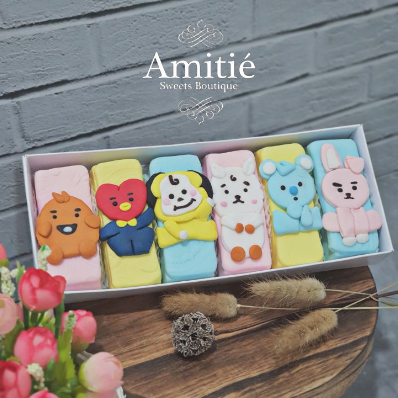 

Coklat Wafer BT21 - 1 Box isi 6 / Coklat Karakter / Birthday Gift / Kado Ulang Tahun