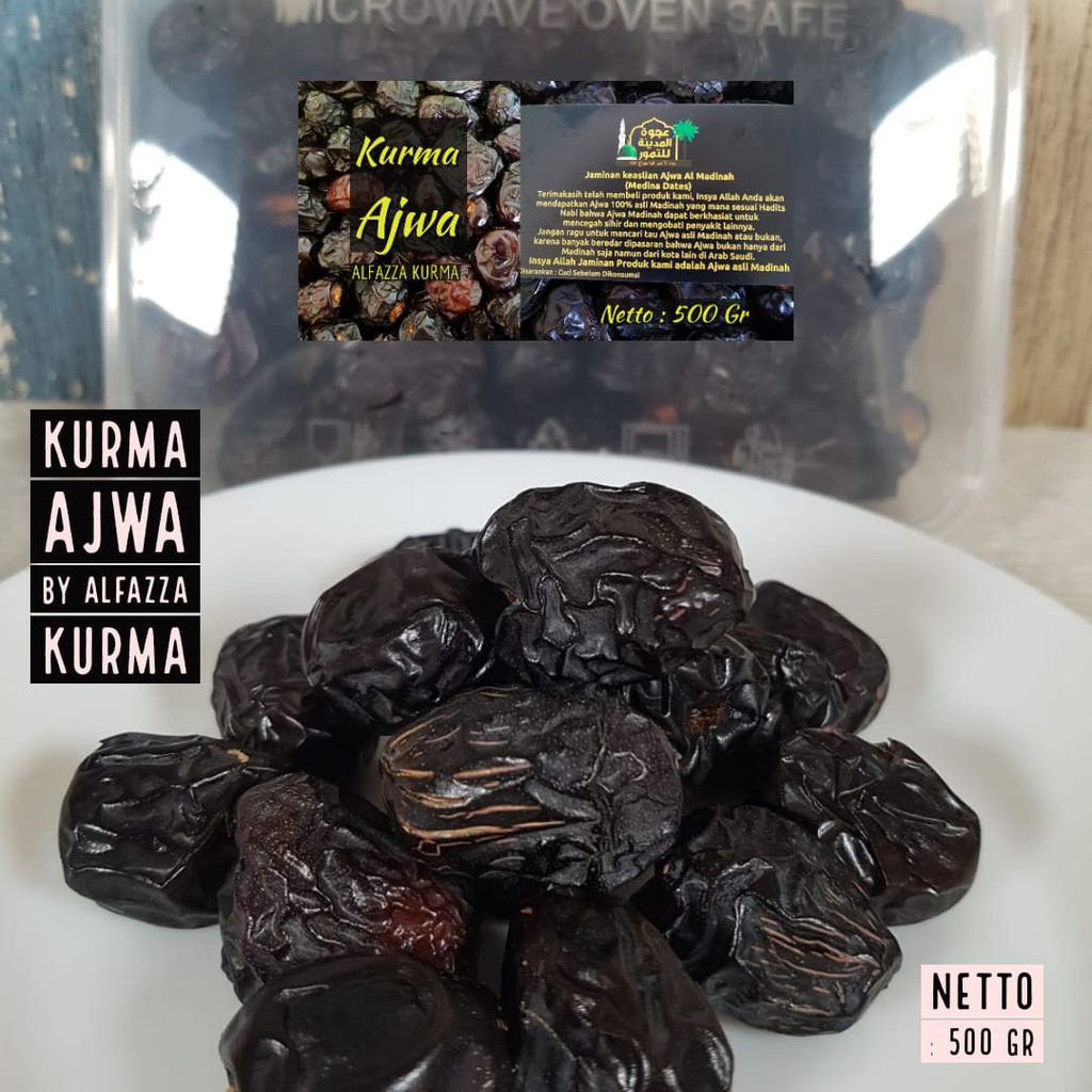Kurma Ajwa per 500 gram Madina Dates by Alfazza Kurma / Kurma Madina / Dates Madinah / Kurma Azwa