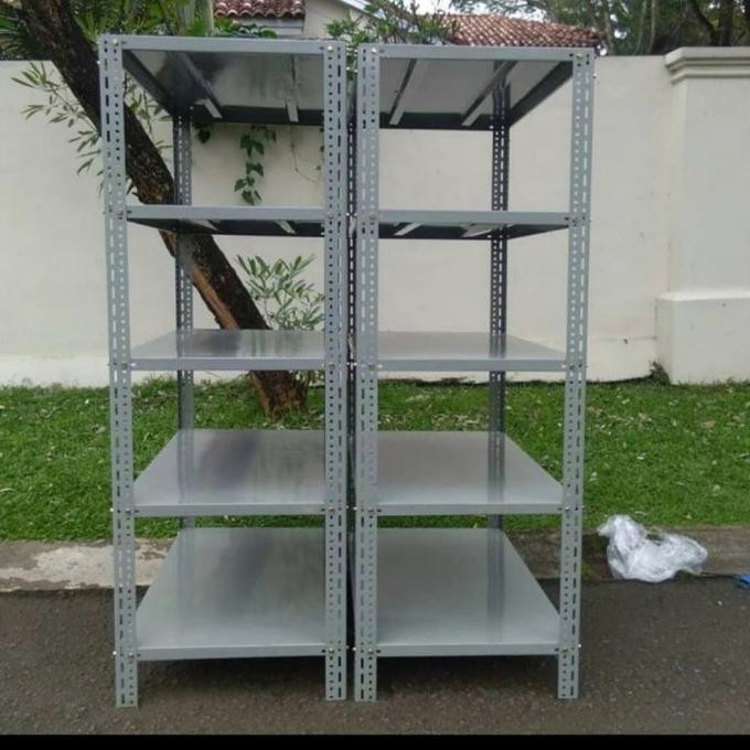 Rak Besi Siku 5 Susun 120X40X200Cm Pxlxt - Lebar 30Cm Kak_Isel