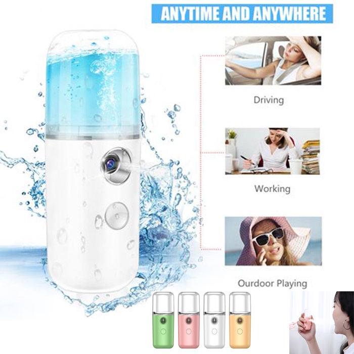 Nano Spray Perawatan Wajah Facial Mosturizing / Nano Mist Sprayer Pelembab Wajah Handy Mist Spray LED / Sprayer Disinfektan / Face Spray nano