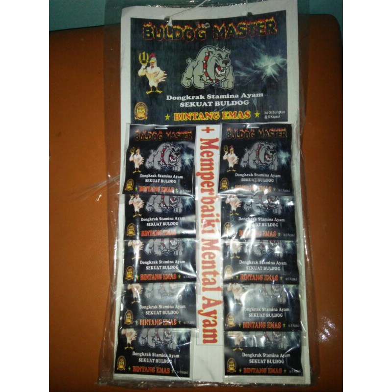 BULDOG jamu ayam/jamu ayam murah meriah/jamu untuk memperbaiki mental ayam.