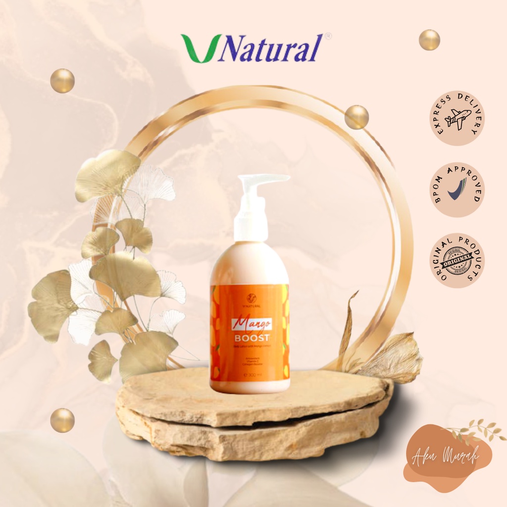 ✨ AKU MURAH ✨V NATURAL Body Lotion Mango Boost 300ml
