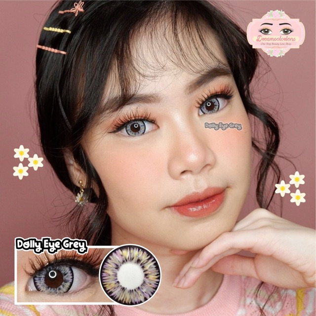 Softlens The Dolly Eye Glamours Gray / Brown / Blue / Black / Choco / Violet Normal Minus Beda Minus