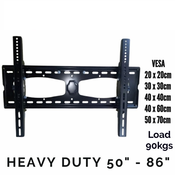 Bracket Braket Breket TV LED LCD Plasma 50 55 58 60 65 70 85 80 86 Inch Heavy Duty Plus Waterpass