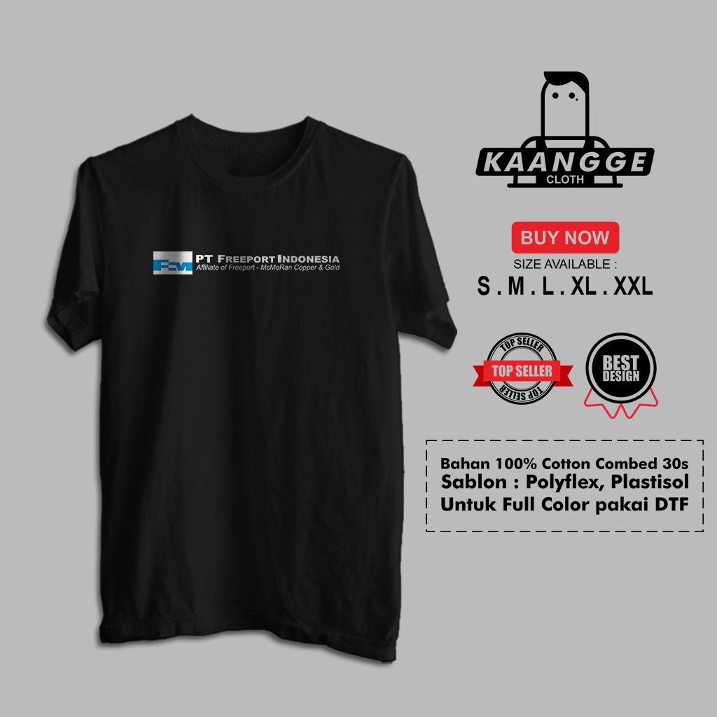 Kaos PT Freeport Indonesia Logo Baju Perusahaan