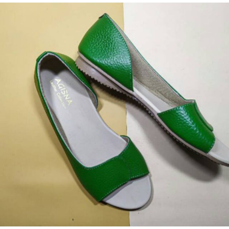 sandal kulit wanita kokop hijau