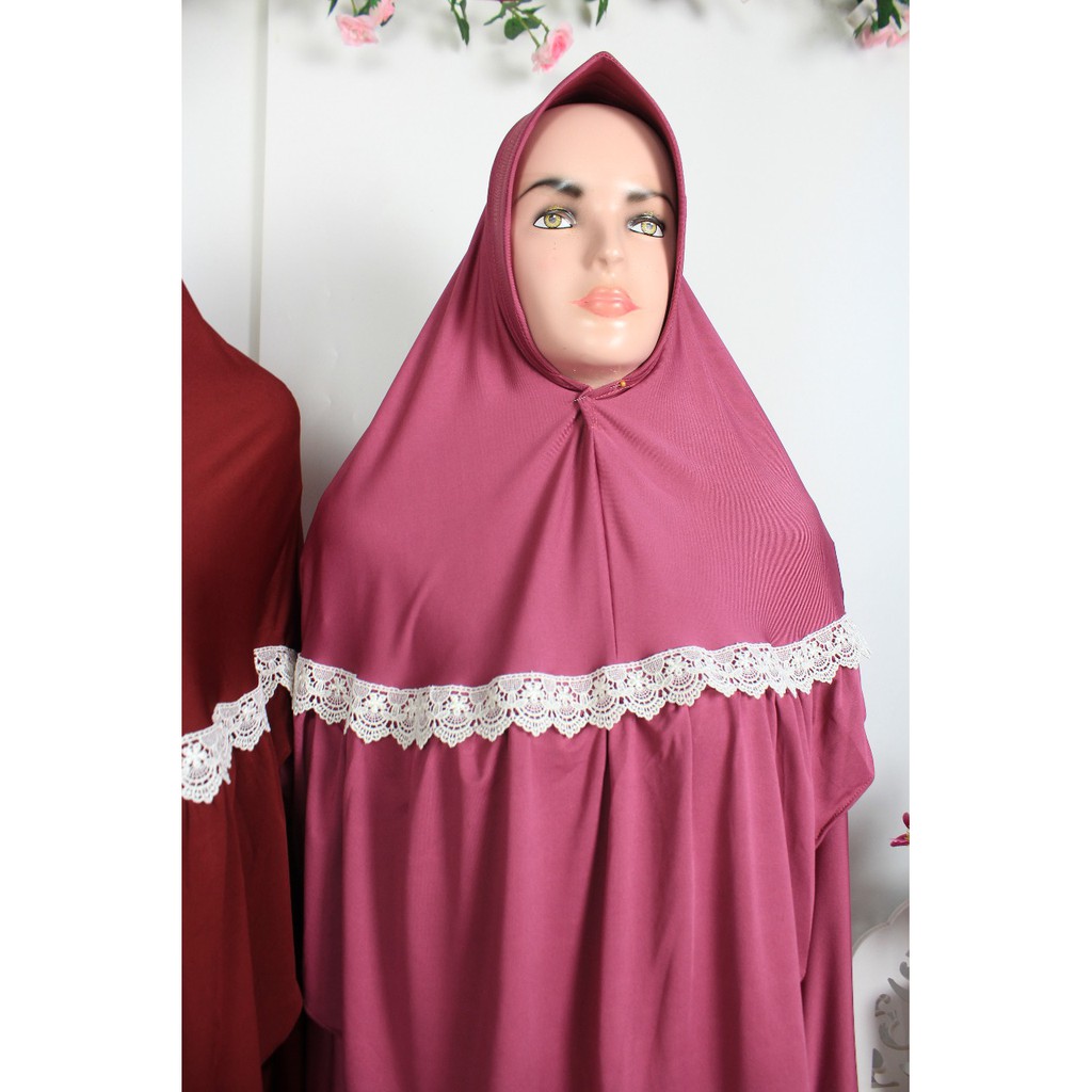 Gamis Jersey set khimar yusriah saifanah adem baju wanita muslim remaja sederhana simple