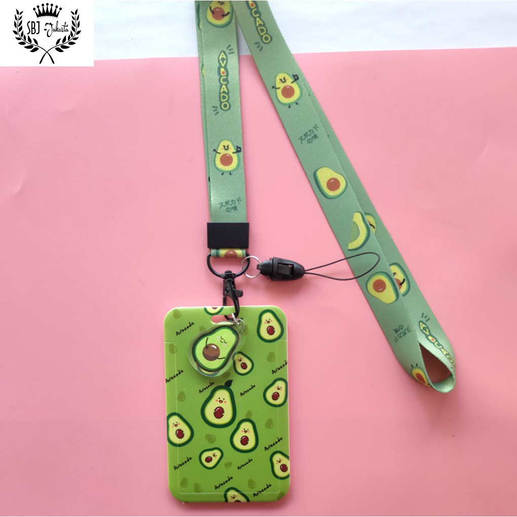 Meiji Berry Tempat kartu ID card Tag holder Dengan tali strap Card Holder