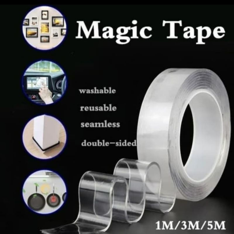 

JOYKO Nano Double Tape NDST 30 Mm Pita Perekat Transparan 2 Sisi Panjang 1m Dan 3m