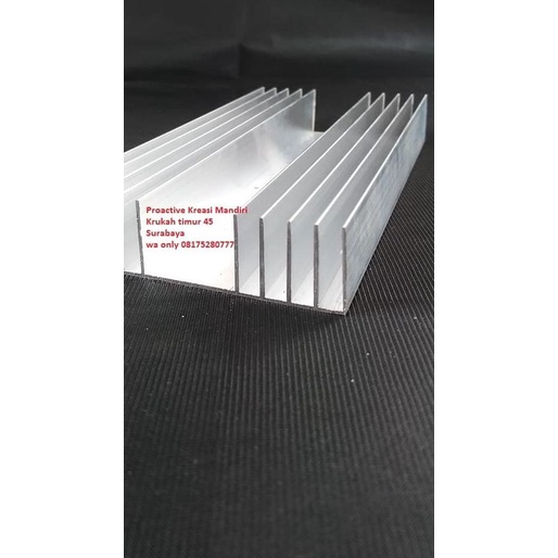 Pendingin power sanken p 60 cm type 5 sirip Tipis Heatsink aluminium