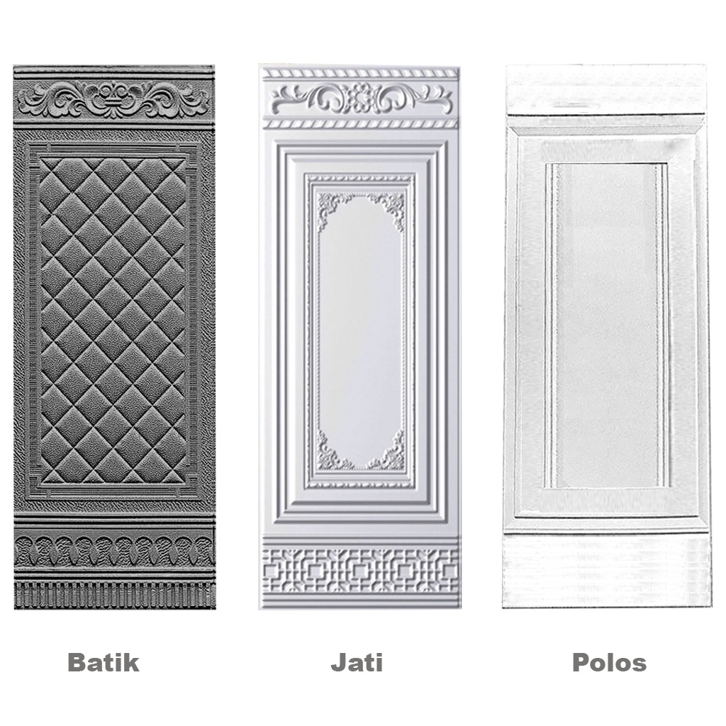 ❤GTB❤ Wallpaper Dinding 3D Foam Motif Pintu Batik 90 x 35cm Tebal 6mm | Wallpaper Walfoam 3D Wallstikers Motif Pintu Jati | Wallpaper Brickfoam 3D Motif Kayu Jati Mix R784 R785 R786 R787