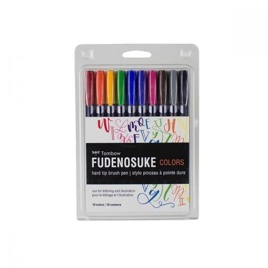 

(BISA COD) Tombow Fudenosuke Brush Pen Hard Tip Colors Set 10 PROMO SPECIAL Kode 1174